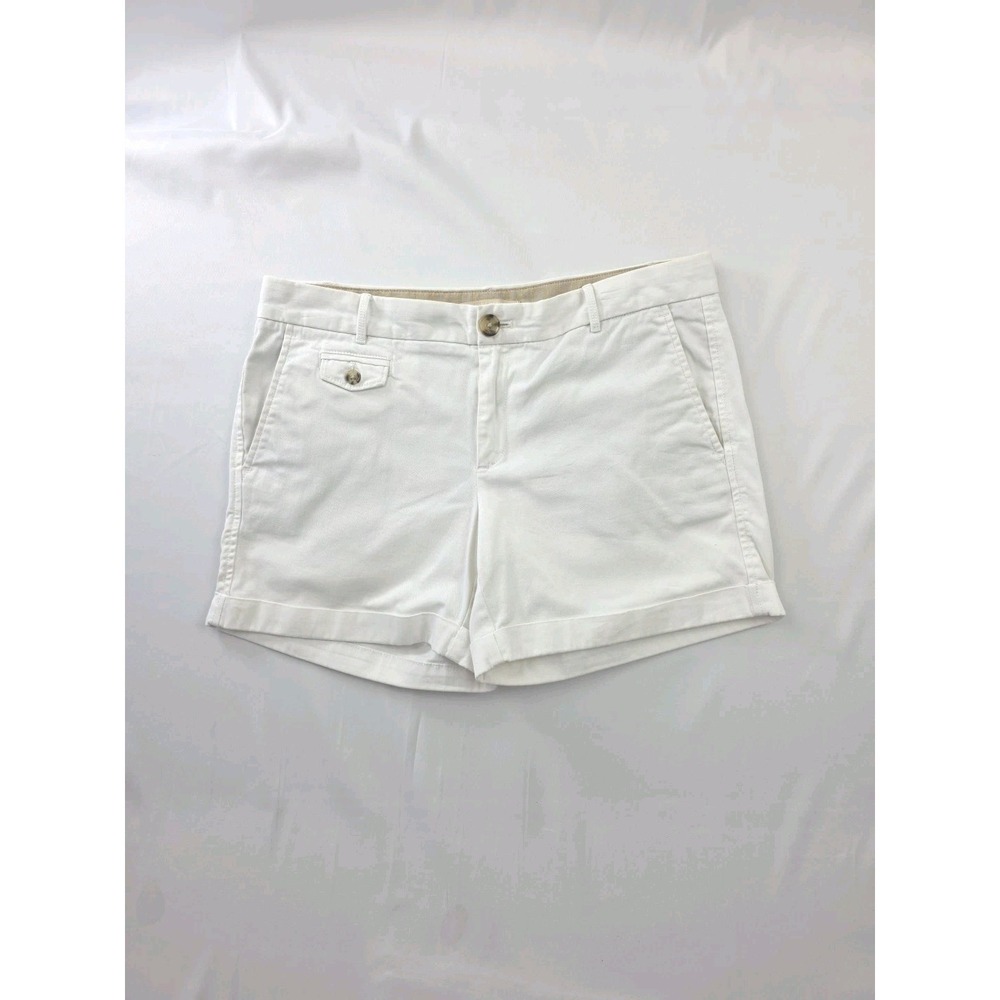 Banana Republic Shorts Womens Size 8 White Cuffed City Chino